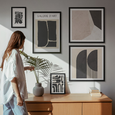 Set 5 slik v okvirju Elegantna minimalistična grafika