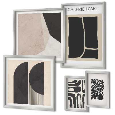Set 5 slik v okvirju Elegantna minimalistična grafika