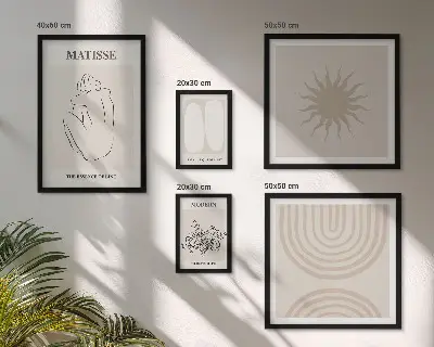 Minimalistične umetniške linije komplet ujemajočih se slik