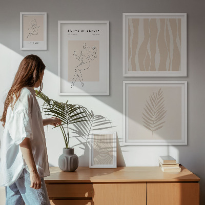 Komplet ujemajočih se slik Čudoviti minimalistični motivi
