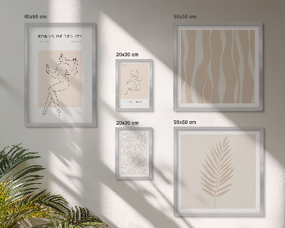 Set 5 slik v okvirju Elegantna grafika žensk in rastlin