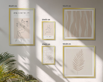 Set 5 slik v okvirju Elegantna grafika žensk in rastlin