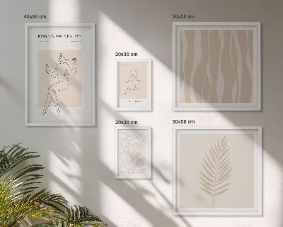 Set 5 slik v okvirju Elegantna grafika žensk in rastlin