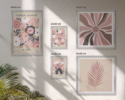 Set 5 slik v okvirju Cvetlične tržnice v boho slogu