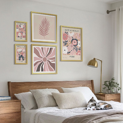 Set 5 slik v okvirju Cvetlične tržnice v boho slogu