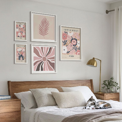 Set 5 slik v okvirju Cvetlične tržnice v boho slogu