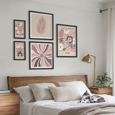 Set 5 slik v okvirju Cvetlične tržnice v boho slogu
