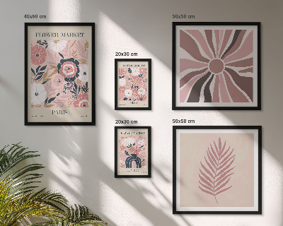 Set 5 slik v okvirju Cvetlične tržnice v boho slogu
