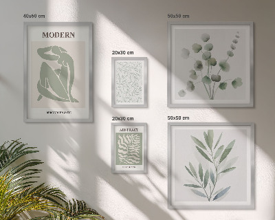 Set 5 slik v okvirju Elegantni rastlinski dekorativni motivi