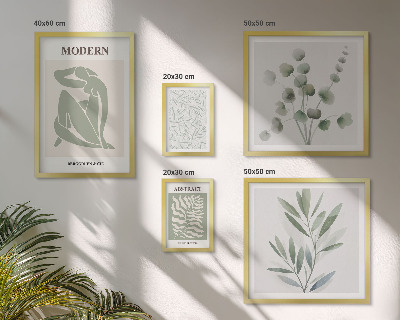 Set 5 slik v okvirju Elegantni rastlinski dekorativni motivi