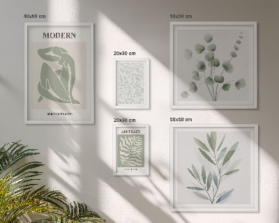 Set 5 slik v okvirju Elegantni rastlinski dekorativni motivi