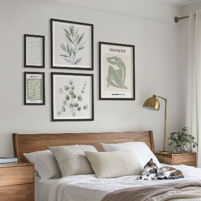 Set 5 slik v okvirju Elegantni rastlinski dekorativni motivi