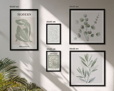 Set 5 slik v okvirju Elegantni rastlinski dekorativni motivi