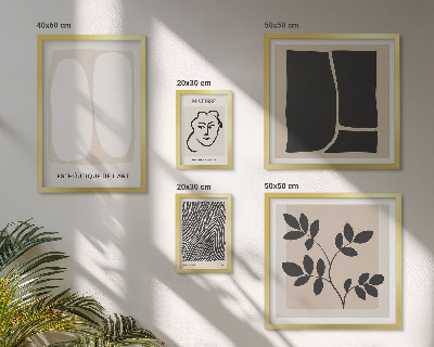 Komplet ujemajočih se slik Elegantne grafike minimalizma linije