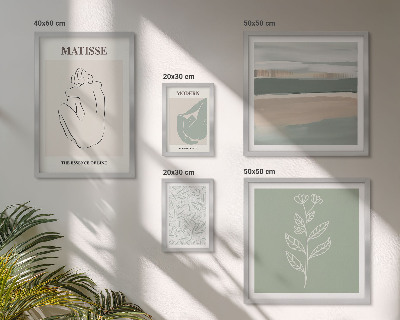 Komplet ujemajočih se slik Elegantna grafika rastlin