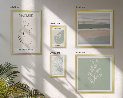 Komplet ujemajočih se slik Elegantna grafika rastlin