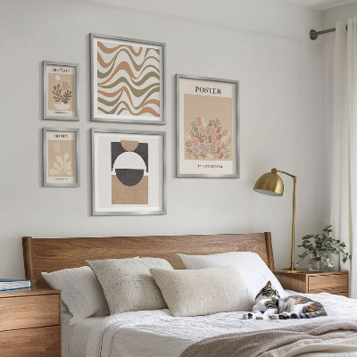 Set 5 slik v okvirju Elegantne abstrakcije rastlin