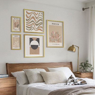 Set 5 slik v okvirju Elegantne abstrakcije rastlin