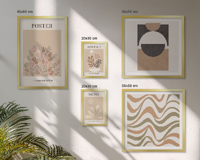 Set 5 slik v okvirju Elegantne abstrakcije rastlin