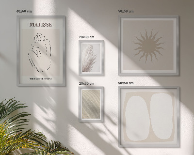 Komplet ujemajočih se slik Minimalistične oblike v boho slogu