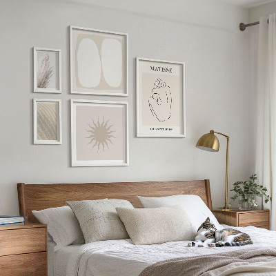 Komplet ujemajočih se slik Minimalistične oblike v boho slogu