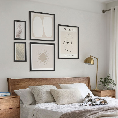 Komplet ujemajočih se slik Minimalistične oblike v boho slogu