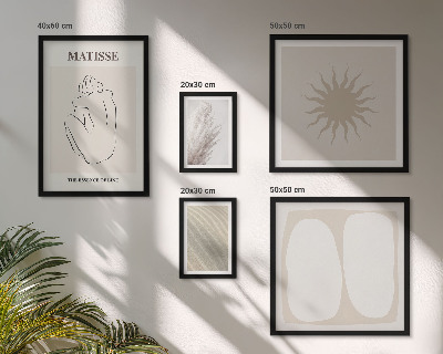 Komplet ujemajočih se slik Minimalistične oblike v boho slogu