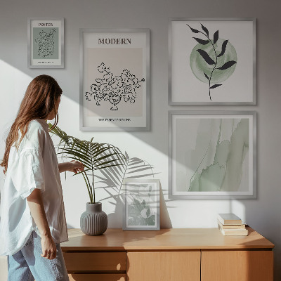 Set 5 slik v okvirju Moderni minimalistični okraski
