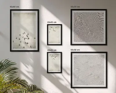 Minimalistične slike ptic komplet ujemajočih se slik