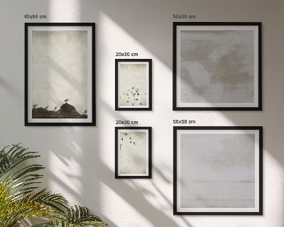 Set 5 slik v okvirju Minimalistične ptice v letu