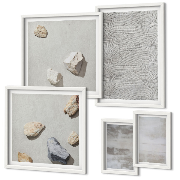 Poliptih v okvirju Moderne minimalistične teksture