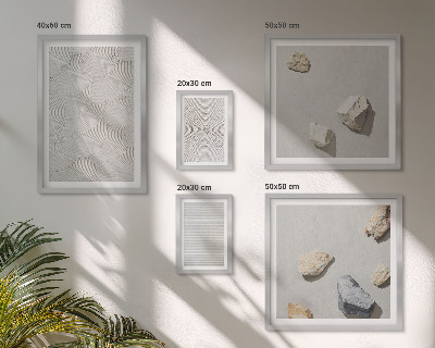 Set 5 slik v okvirju Geometrični kartonski kamni