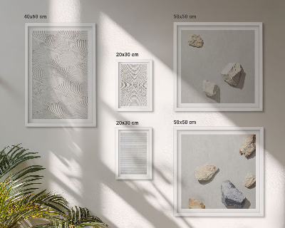 Set 5 slik v okvirju Geometrični kartonski kamni
