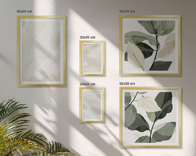 Set 5 slik v okvirju Svetle barve abstraktni boho
