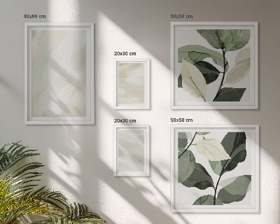 Set 5 slik v okvirju Svetle barve abstraktni boho