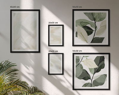 Set 5 slik v okvirju Svetle barve abstraktni boho