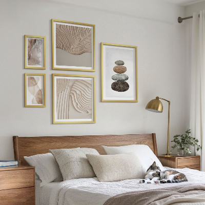 Set 5 slik v okvirju Abstraktne pastelne oblike