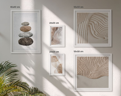 Set 5 slik v okvirju Abstraktne pastelne oblike