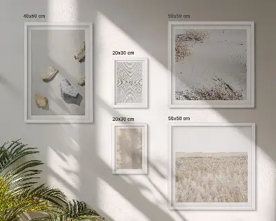 Komplet ujemajočih se slik z boho naravnimi teksturami
