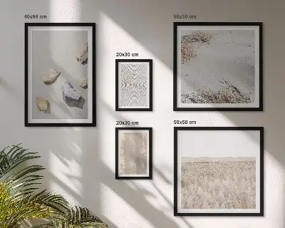 Komplet ujemajočih se slik z boho naravnimi teksturami