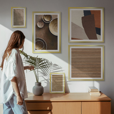 Set 5 slik v okvirju Minimalistične kamnite strukture