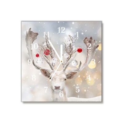 Steklena ura Božič belih severnih jelenov