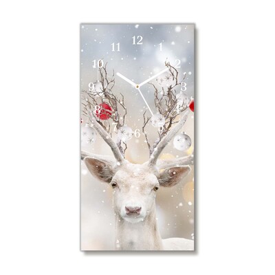 Steklena ura Božič belih severnih jelenov