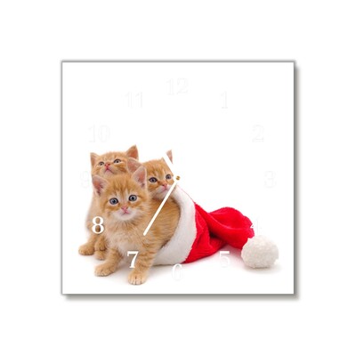 Steklena ura Božični mačke Santa Claus