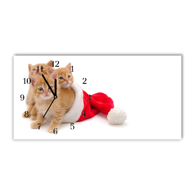 Steklena ura Božični mačke Santa Claus
