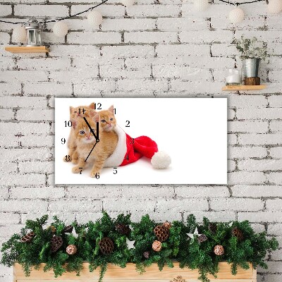 Steklena ura Božični mačke Santa Claus