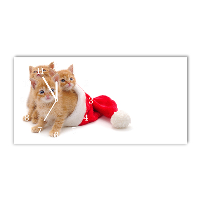 Steklena ura Božični mačke Santa Claus