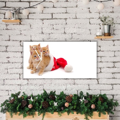 Steklena ura Božični mačke Santa Claus