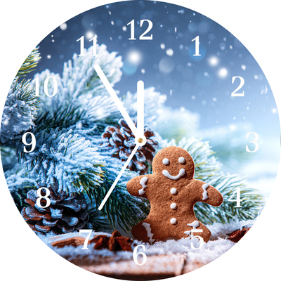 Steklena ura Božič Gingerbread Snow Božično drevo