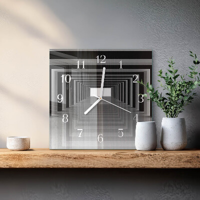 Steklena stenska ura 3D-tunel